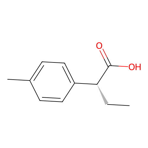 (2R)-2-(4-methylphenyl)butanoic acid structure