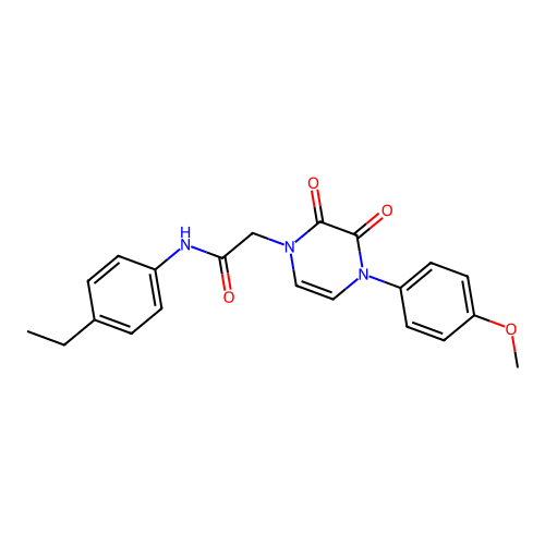 N-(4-ethylphenyl)-2-[4-(4-methoxyphenyl)-2,3-dioxopyrazin-1-yl]acetamide structure