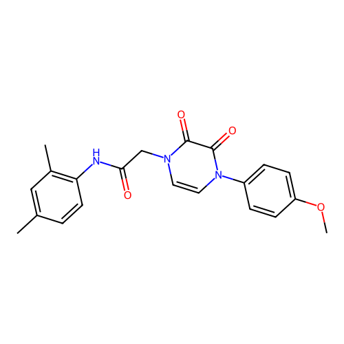 N-(2,4-dimethylphenyl)-2-[4-(4-methoxyphenyl)-2,3-dioxopyrazin-1-yl]acetamide structure