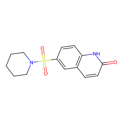 2-Hydroxy-6-(1-piperidinylsulfonyl)quinoline structure