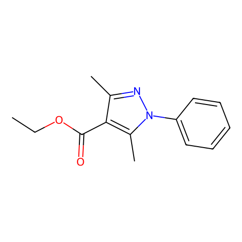 3,5-Dimethyl-1-phenyl-1H-pyrazole-4-carboxylic acid ethyl ester structure