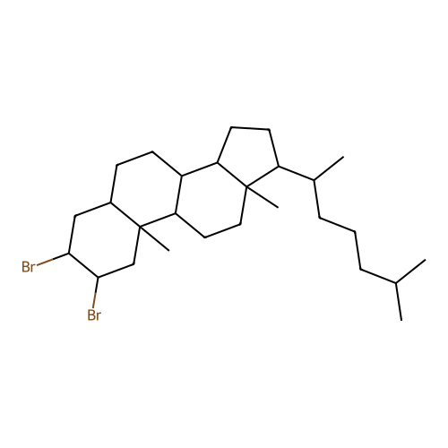 Cholestane, 2,3-dibromo- structure