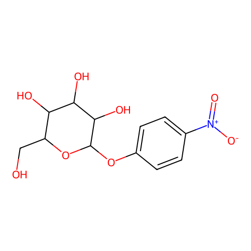 2-(Hydroxymethyl)-6-(4-nitrophenoxy)oxane-3,4,5-triol structure