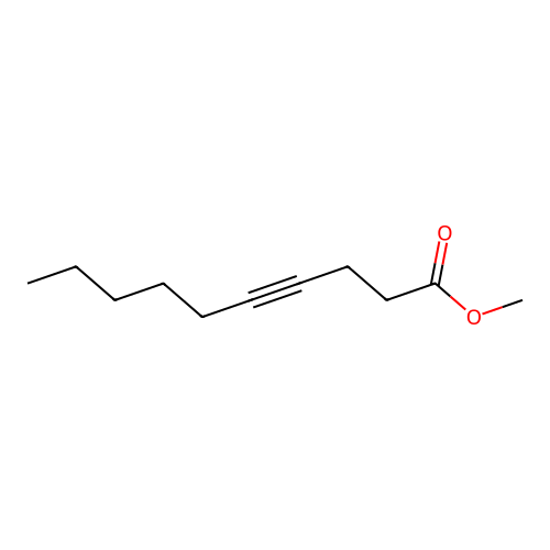 Methyl 4-decynoate structure