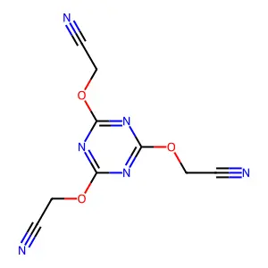 2,4,6-Tricyanomethoxy-s-triazine structure