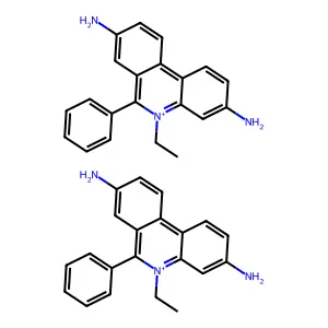 Phenanthridinium, 3,8-diamino-5-ethyl-6-phenyl-, dimer structure