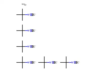 Hexakis(tert-butylisonitrile)technetium(1+)-99Tc structure