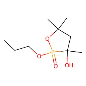 3-Hydroxy-3,5,5-trimethyl-2-propoxy-1,2lambda~5~-oxaphospholan-2-one structure