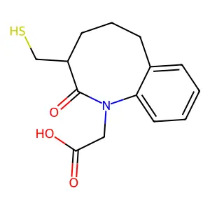 3-(Mercaptomethyl)-3,4,5,6-tetrahydro-2-oxo-1H-1-benzazocine-1-acetic acid structure