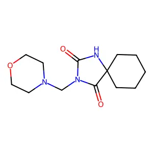 1,3-Diazaspiro(4.5)decane-2,4-dione, 3-(morpholinomethyl)- structure