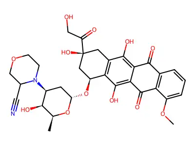 Cyanomorpholino doxorubicin structure