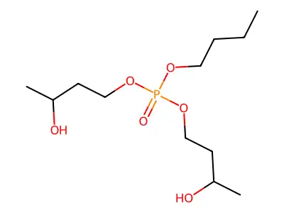 Butyl bis(3-hydroxybutyl) phosphate structure
