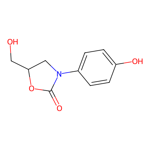 3-[(4-Hydroxy)phenyl]-5-hydroxymethyl-2-oxazolidinone structure