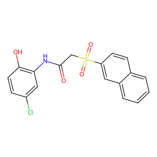 N-(5-chloro-2-hydroxyphenyl)-2-(naphthalen-2-ylsulfonyl)acetamide structure