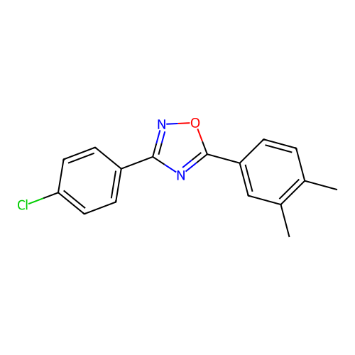 3-(4-Chlorophenyl)-5-(3,4-dimethylphenyl)-1,2,4-oxadiazole structure