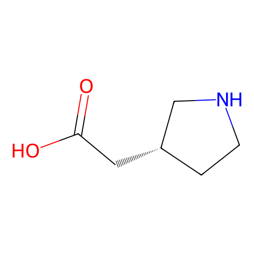 2-[(3R)-pyrrolidin-3-yl]acetic acid structure