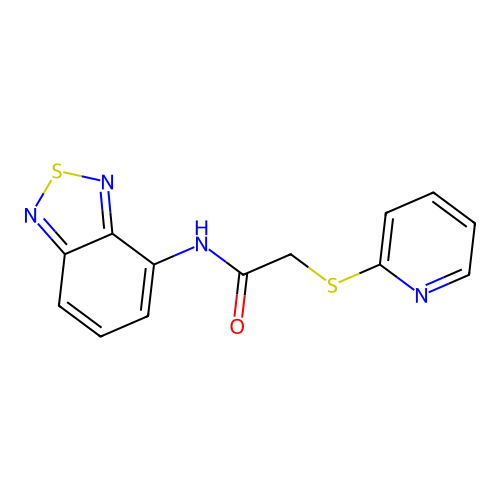 N-(2,1,3-benzothiadiazol-4-yl)-2-pyridin-2-ylsulfanylacetamide structure
