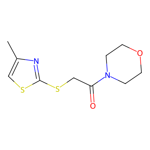 2-[(4-Methyl-1,3-thiazol-2-yl)sulfanyl]-1-(morpholin-4-yl)ethanone structure