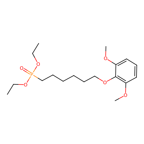 Phosphonic acid, (6-(2,6-dimethoxyphenoxy)hexyl)-, diethyl ester structure