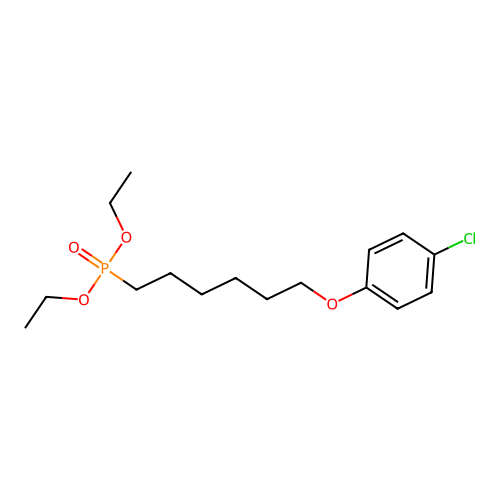 Phosphonic acid, (6-(4-chlorophenoxy)hexyl)-, diethyl ester structure
