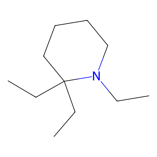 Piperidine, 1,2,2-triethyl- structure