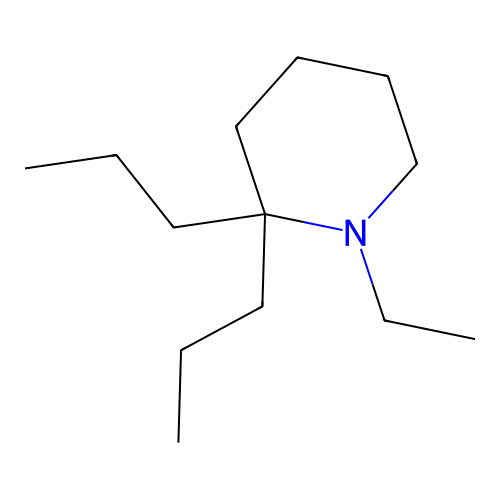 2,2-Dipropyl-N-ethylpiperidine structure