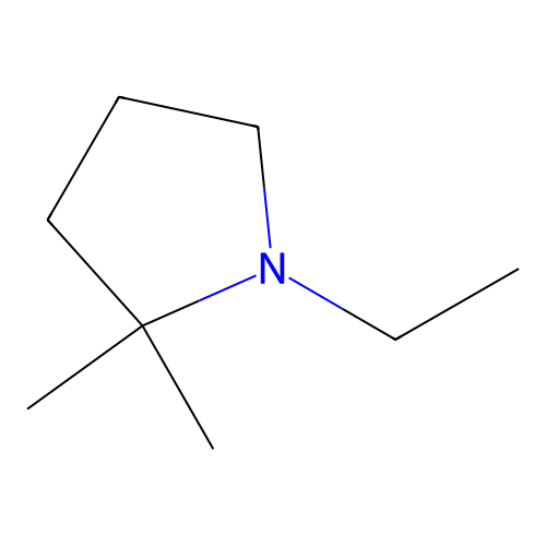 1-Ethyl-2,2-dimethylpyrrolidine structure
