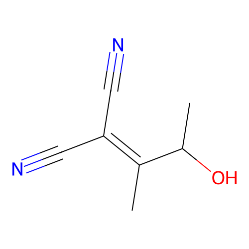 2-(3-羟基丁-2-亚基)丙二腈 structure