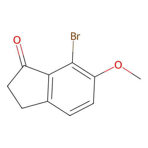7-bromo-6-methoxy-2,3-dihydro-1H-inden-1-one structure