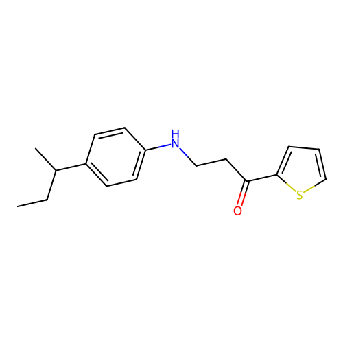 3-[4-(Sec-butyl)anilino]-1-(2-thienyl)-1-propanone structure