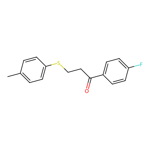 1-(4-Fluorophenyl)-3-[(4-methylphenyl)sulfanyl]-1-propanone structure