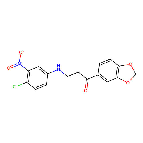 1-(1,3-Benzodioxol-5-yl)-3-(4-chloro-3-nitroanilino)-1-propanone structure