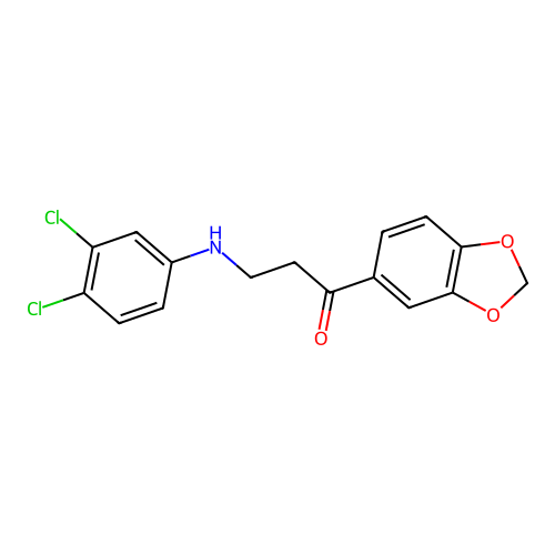 1-(1,3-Benzodioxol-5-yl)-3-(3,4-dichloroanilino)-1-propanone structure