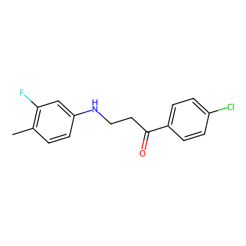 1-(4-Chlorophenyl)-3-(3-fluoro-4-methylanilino)-1-propanone structure