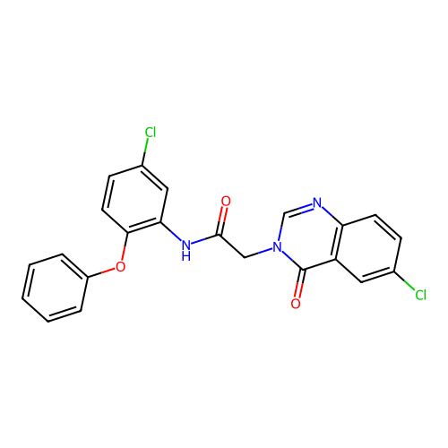 N-(5-Chloro-2-phenoxyphenyl)-2-(6-chloro-4-oxoquinazolin-3(4H)-yl)acetamide structure