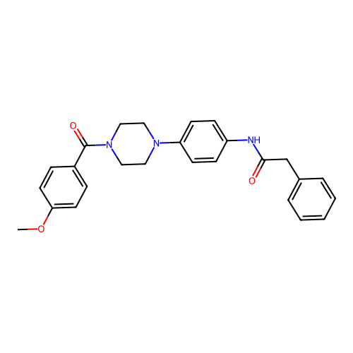 N-[4-[4-(4-methoxybenzoyl)piperazin-1-yl]phenyl]-2-phenylacetamide structure