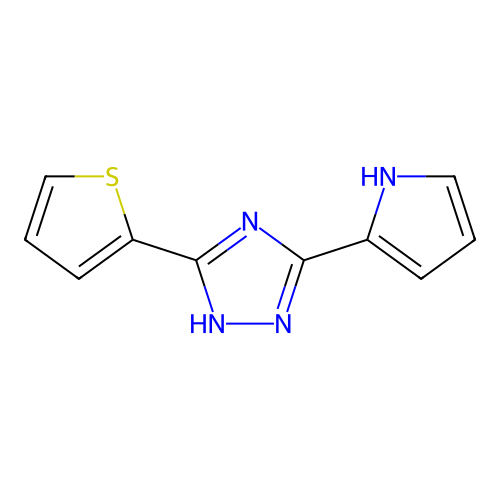 3-(1H-pyrrol-2-yl)-5-thiophen-2-yl-1H-1,2,4-triazole structure