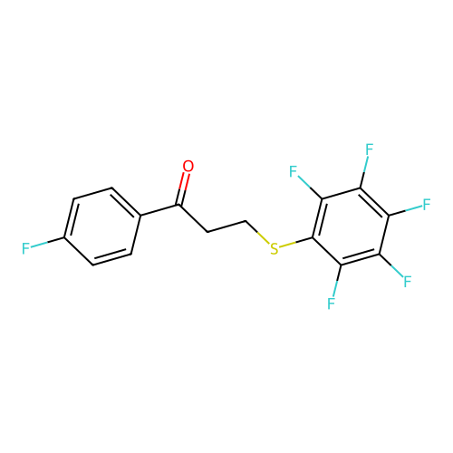1-(4-Fluorophenyl)-3-[(2,3,4,5,6-pentafluorophenyl)sulfanyl]-1-propanone structure