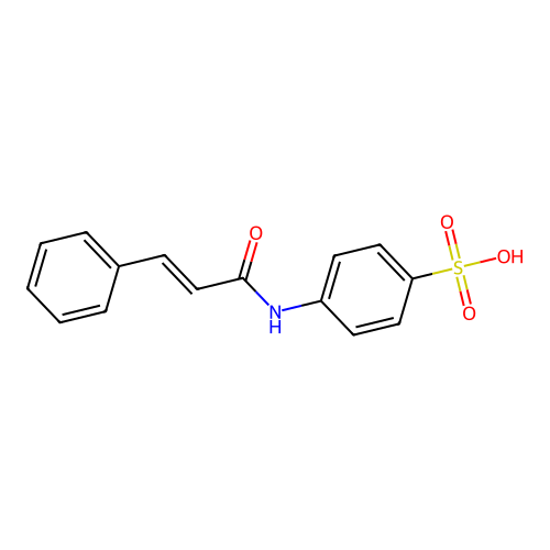 N-(p-sulfophenyl)-cinnamamide structure