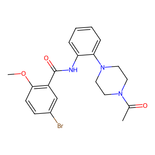 N-[2-(4-acetylpiperazin-1-yl)phenyl]-5-bromo-2-methoxybenzamide structure