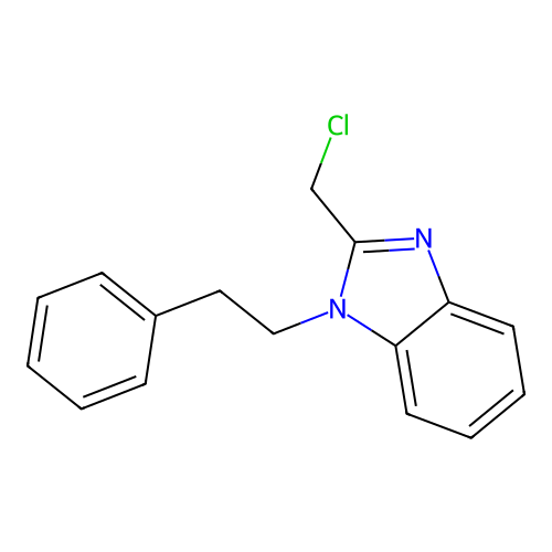 1H-Benzimidazole, 2-(chloromethyl)-1-(2-phenylethyl)- structure