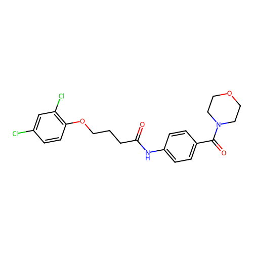 4-(2,4-dichlorophenoxy)-N-[4-(morpholine-4-carbonyl)phenyl]butanamide structure