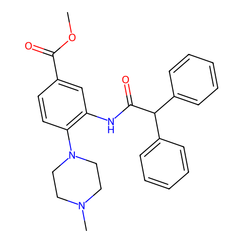 Methyl 3-[(2,2-diphenylacetyl)amino]-4-(4-methylpiperazin-1-yl)benzoate structure