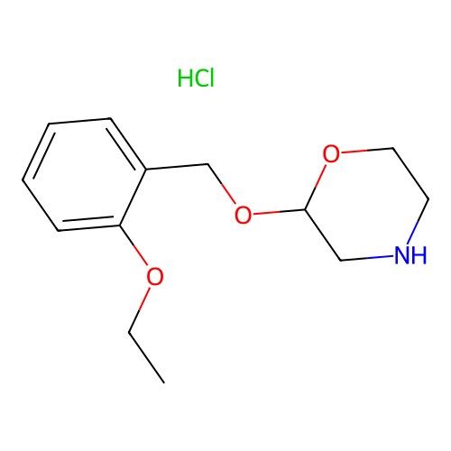 Morpholine, 2-((2-ethoxybenzyl)oxy)-, hydrochloride structure