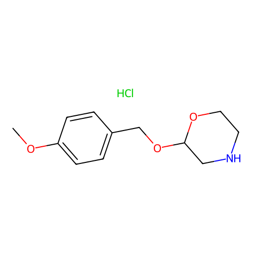 Morpholine, 2-((p-methoxybenzyl)oxy)-, hydrochloride structure