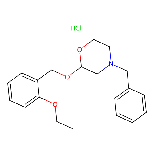 Morpholine, 4-benzyl-2-((2-ethoxybenzyl)oxy)-, hydrochloride structure