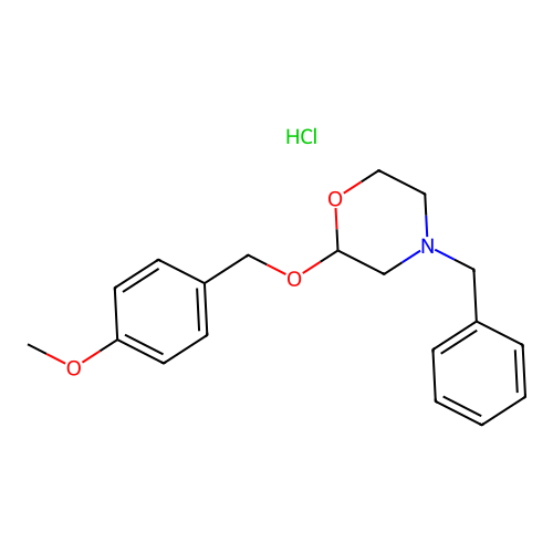 Morpholine, 4-benzyl-2-((p-methoxybenzyl)oxy)-, hydrochloride structure