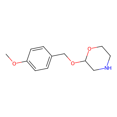 Morpholine, 2-[(4-methoxyphenyl)methoxy]- structure