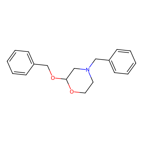 Morpholine, 2-(phenylmethoxy)-4-(phenylmethyl)- structure