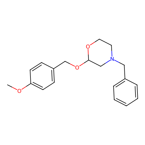 Morpholine, 2-[(4-methoxyphenyl)methoxy]-4-(phenylmethyl)- structure